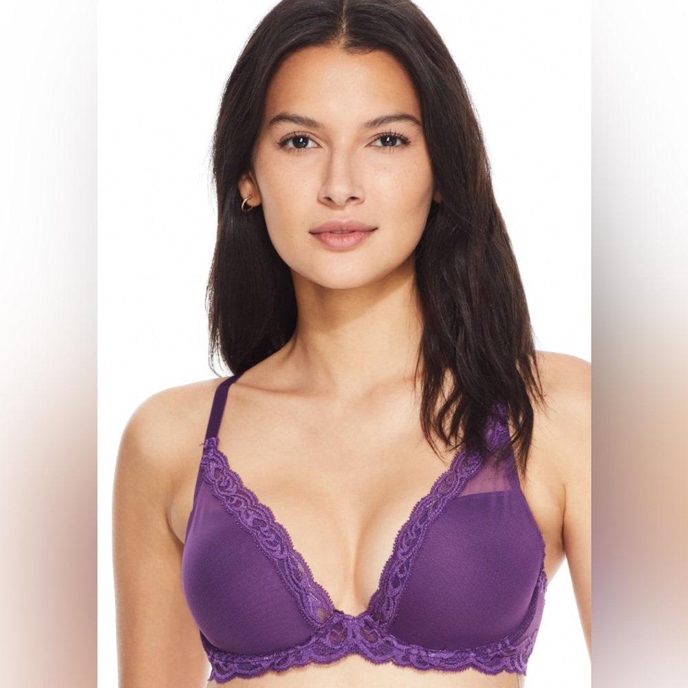 Natori Feathers Plunge Bra in Allium Size 32DD - Picture 4 of 10